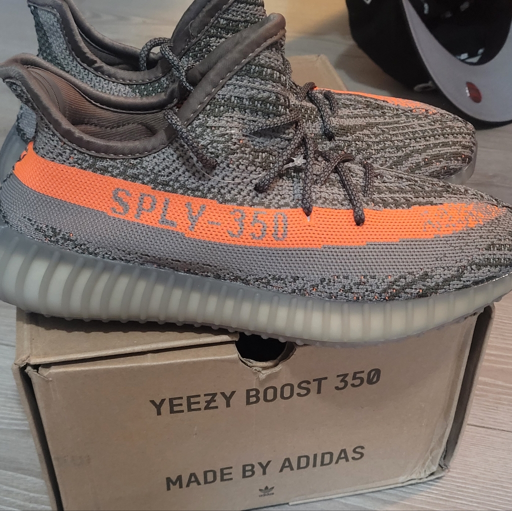 Adidas Yeezy Boost 350 V2 "Beluga" Gray And Orange Size 8 Men